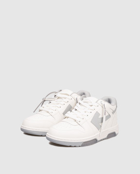 Off-White Білі шкіряні кросівки Out Of Office M189C9L019