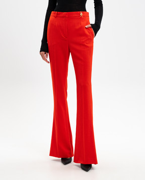 Versace Червоні штани кльош DV з вовни 10131581A12595