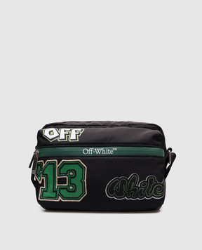 Off-White Чорна сумка з логотипом OMNQ081S25FAB002