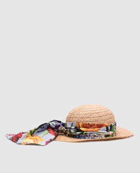 Dolce&Gabbana Детская бежевая шляпа из рафии LB4H77G7O7R