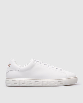 Versace Белые кеды Greca с логотипом 10144601A09608