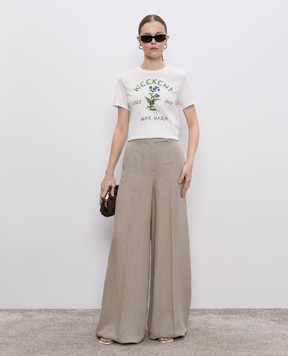Max Mara Бежевые палаццо SEQUOIA из льна SEQUOIA