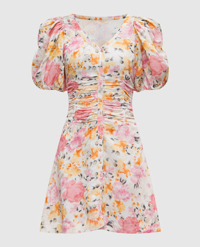 byTimo Бежевое платье с леном в цветочный принт. 2420542