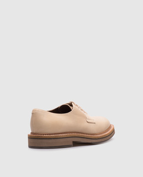 Brunello Cucinelli Бежевые кожаные дерби MZUM00P127