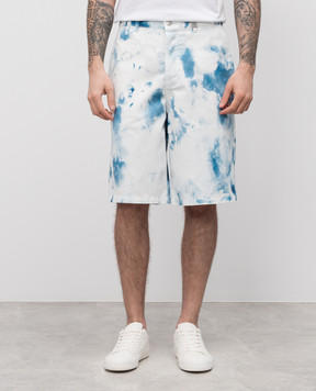 Alexander McQueen Белые шорты в принт 828702QYABP