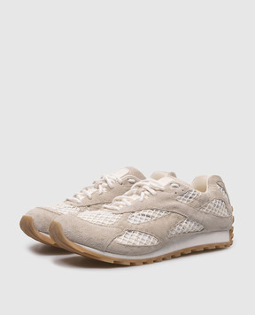 Bottega Veneta Серые комбинированные кроссовки Orbit с нашивкой логотипа 797306V4JE1