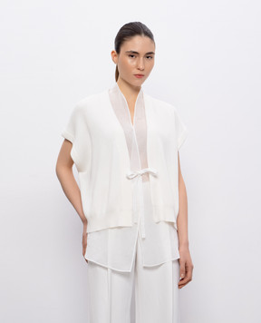 Brunello Cucinelli Білий кардиган Layered M19257716