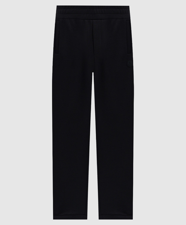 Moncler Черные спортивные брюки с логотипом K20918H0000289AZY