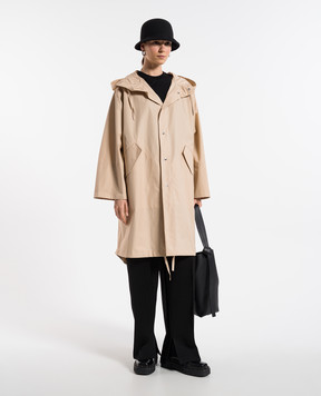Jil Sander Бежевий плащ з принтом логотипа J04AH0002J45026