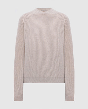 John Smedley Бежевый свитер Lylla из шерсти и кашемира LYLLA