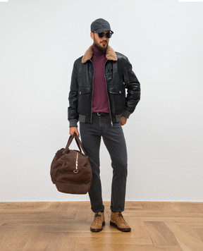 Brunello Cucinelli Бордовый гольф из шерсти и кашемира M2400103