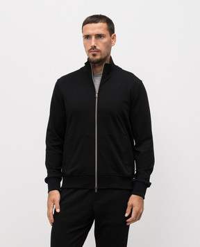 CAPOBIANCO Черная спортивная куртка из шерсти 19M456BT00