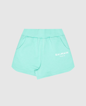 Balmain Дитячі зелені шорти з логотипом BW6B29Z0081410