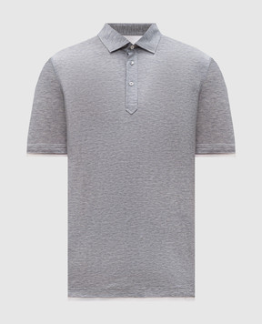 Brunello Cucinelli Сіре меланжеве поло MD8213966