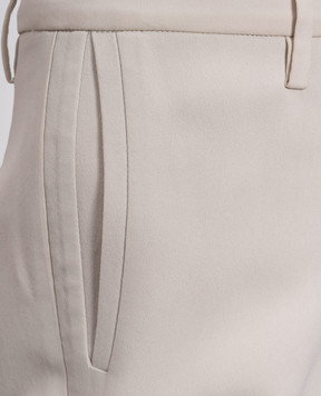Brunello Cucinelli Бежевые брюки с шелком M0F73P1702