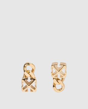 Off-White Золотые серьги с логотипом Arrow OWOD29SC99MET001