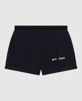 Palm Angels Чорні шорти з логотипом PWCL005C99FAB002