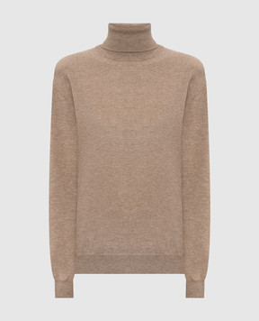 Brunello Cucinelli Бежевий гольф з кашеміру M12150103P