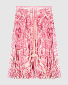 Versace Дитяча рожева спіднця-плісе Barocco Foulard 10212691A14878