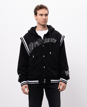 Off-White Черная спортивная куртка OMEK003S25JER002