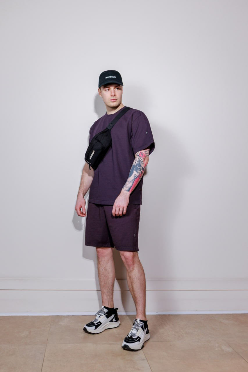 Stone Island - Фиолетовые шорты с логотипом логотип логотип