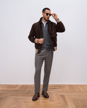 Brunello Cucinelli Серый кардиган из шерсти и кашемира M2400106
