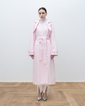Givenchy Розовый двубортный тренч с капюшоном. BW00Q615XZ