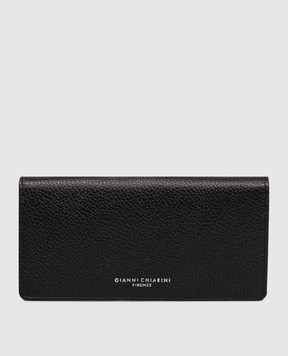 Gianni Chiarini Чорний шкіряний гаманець з логотипом PF5041GRN