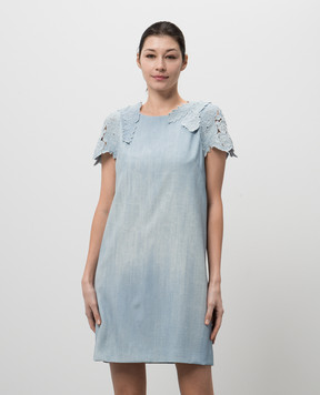 Ermanno Scervino Блакитна сукня з аплікацією D462Q356EMY