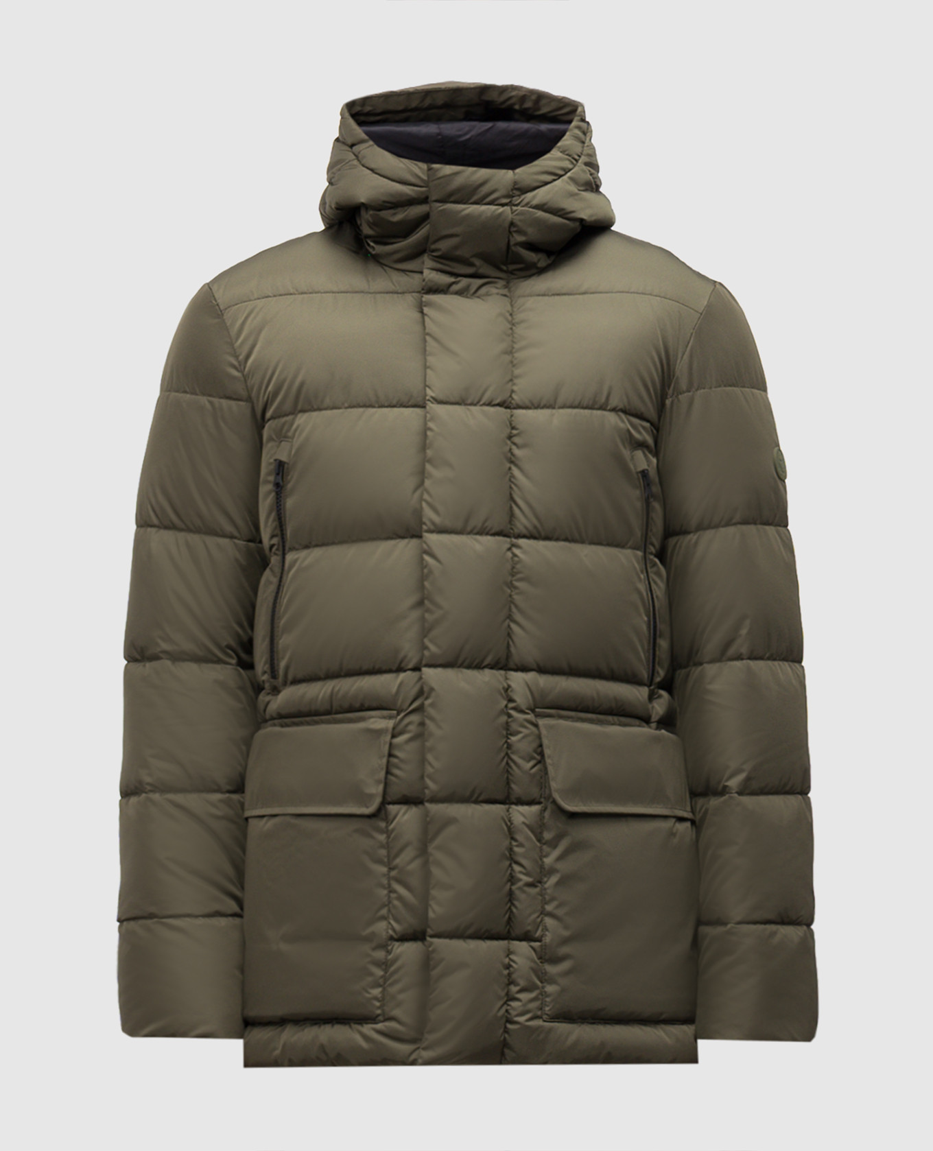 

Зеленая куртка с нашивкой логотипа, Зеленый, Куртки