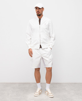 Brunello Cucinelli Біла спортивна куртка з емблемою логотипа MB4229084T