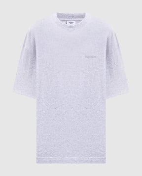 Vetements Сіра меланжева футболка з вишивкою логотипа UH76TR100Gw