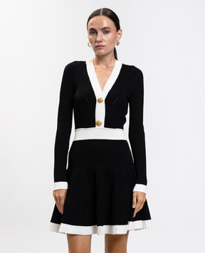 Balmain Чорна сукня міні FF1R9858KI64