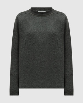 Brunello Cucinelli Серый джемпер из кашемира с цепочкой мониль M12167900P