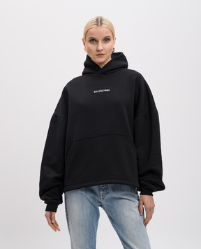 Balenciaga Черные худи с вышивкой логотипа 818433TRVJ3