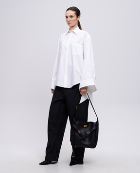 Balenciaga Белая блуза с акцентными рукавами 830990TRM28