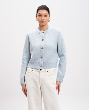 Bottega Veneta Блакитний кардиган з вовною 812469V4WQ0