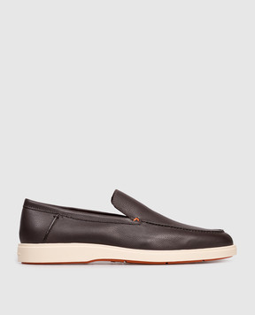 Santoni Коричневі шкіряні лофери MGDT17824TICSWLM