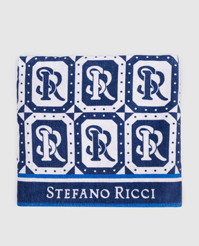 Stefano Ricci Синее полотенце с принтом логотипа YTELM03SPSR03