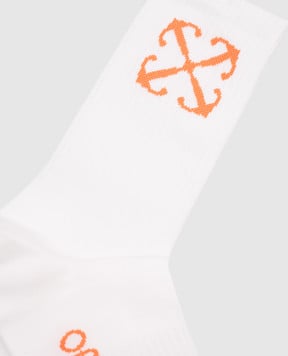 Off-White Білі шкарпетки з емблемою логотипа OWRA039S25KNI001