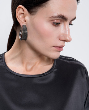 Peserico Серые серьги-конго Gilda E35434C0CC371