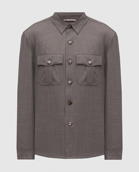 Canali Сіра сорочка з вовни AS0499831019