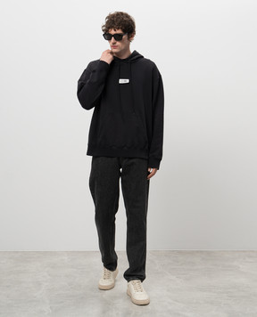 Maison Margiela MM6 Черные худи с патчем логотипа SH0GU0018M25012