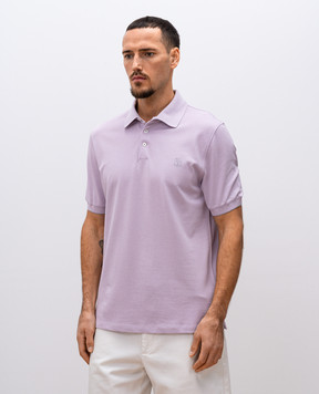 Brunello Cucinelli Фиолетовое поло с логотипом логотип ME8548788