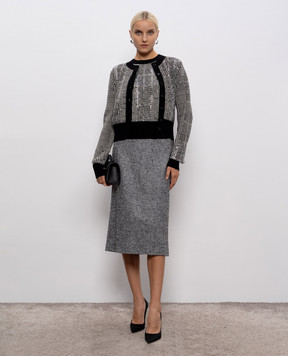 Ermanno Scervino Кардиган з вовною у візерунок з кристалами D475N718CTEWI