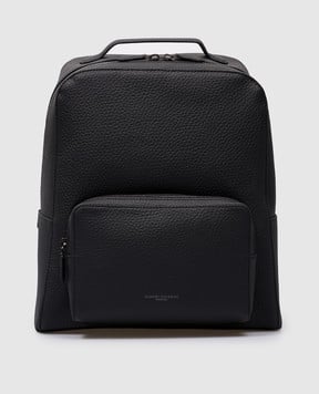 Gianni Chiarini Чорний шкіряний рюкзак з принтом логотипа ZNUB178131QNT