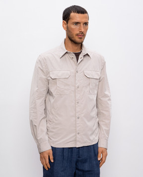 Brunello Cucinelli Бежевая куртка в стиле рубашки MD4796514