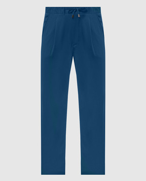 Enrico Mandelli Сині штани з вовни GYM02B4531