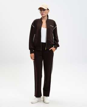 Twinset Коричневий спортивний костюм з вишивкою логотипа 252LI2JCC