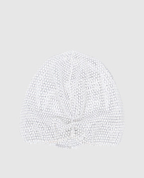 Santa Brands Біла шапка з кристалами CAP